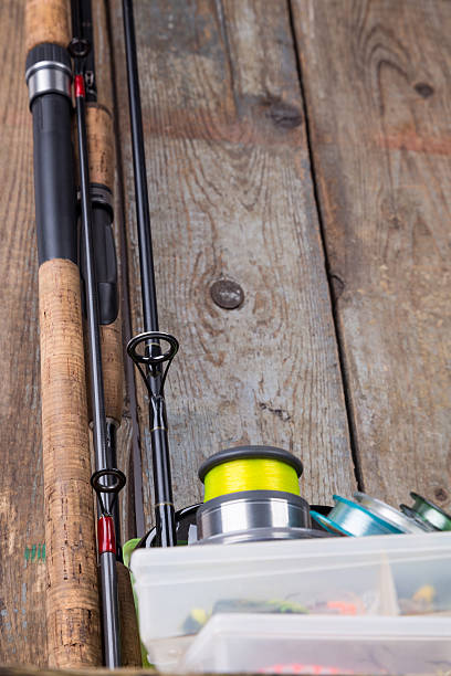 istock fishing tackles, lures and baits in boxes 514788772