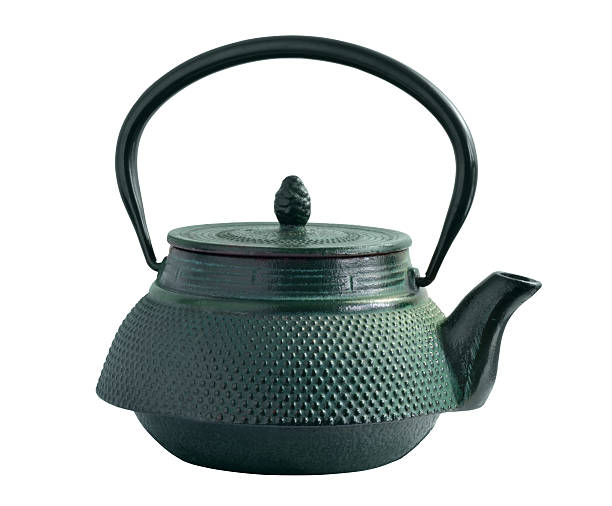 oriental bule de chá - tetsubin teapot - fotografias e filmes do acervo