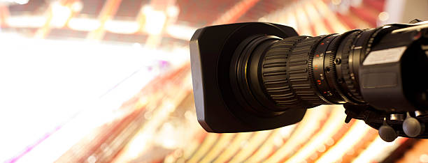 tv camera in a tennis hall.