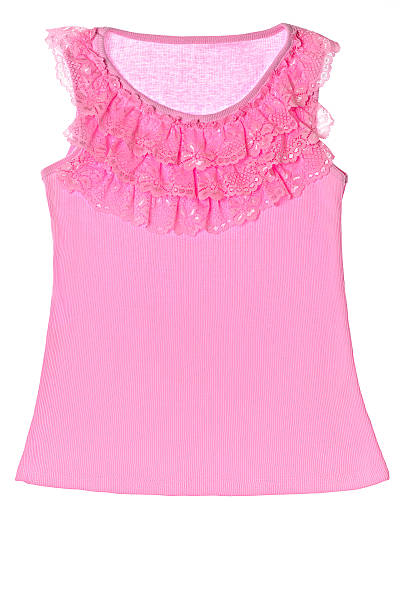 istock Pink blouse with lace  isolated on white background 514796692