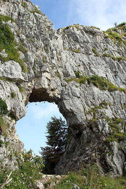 istock hole on the mountain called PRIA FORA in Vicenza 514798793