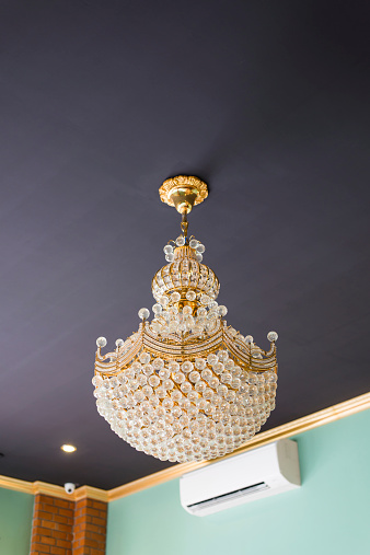 elegant crystal ceiling lamp