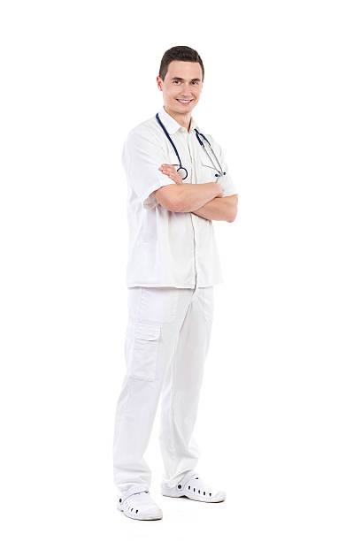 istock Smiling male nurse posing with arms crossed 514803183