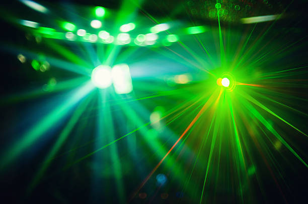 istock Color disco club light with special effects and laser show 514803271
