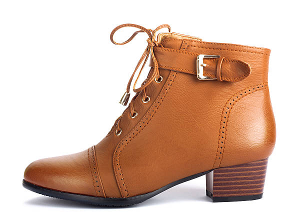 istock Demi-season brown female boot isolated on white background 514804193