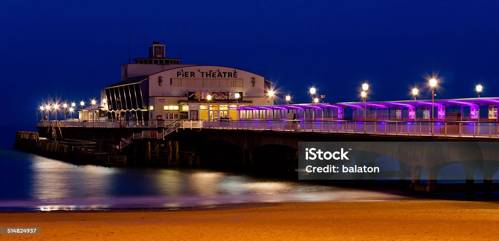 Pier Bournemouth Pier at night Bournemouth - England Stock Photo