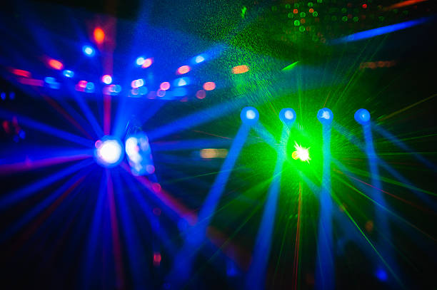 istock Color disco club light with special effects and laser show 514825107