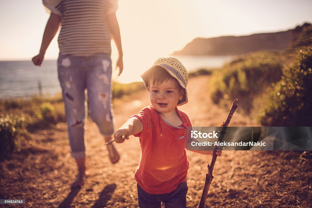 Little explorer Exploring the world for the first time Toddler Stock Photo