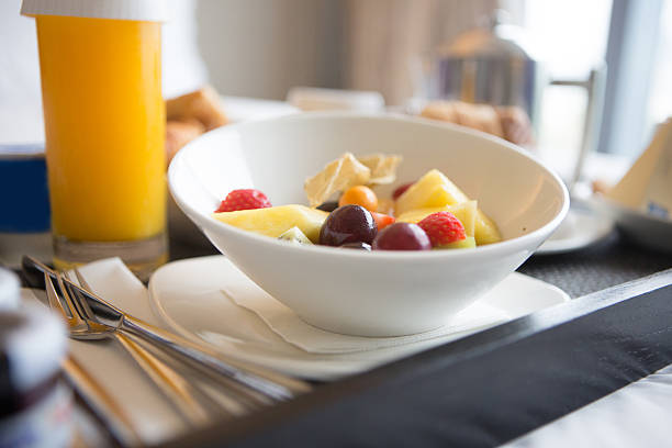 Breakfast meal on tray