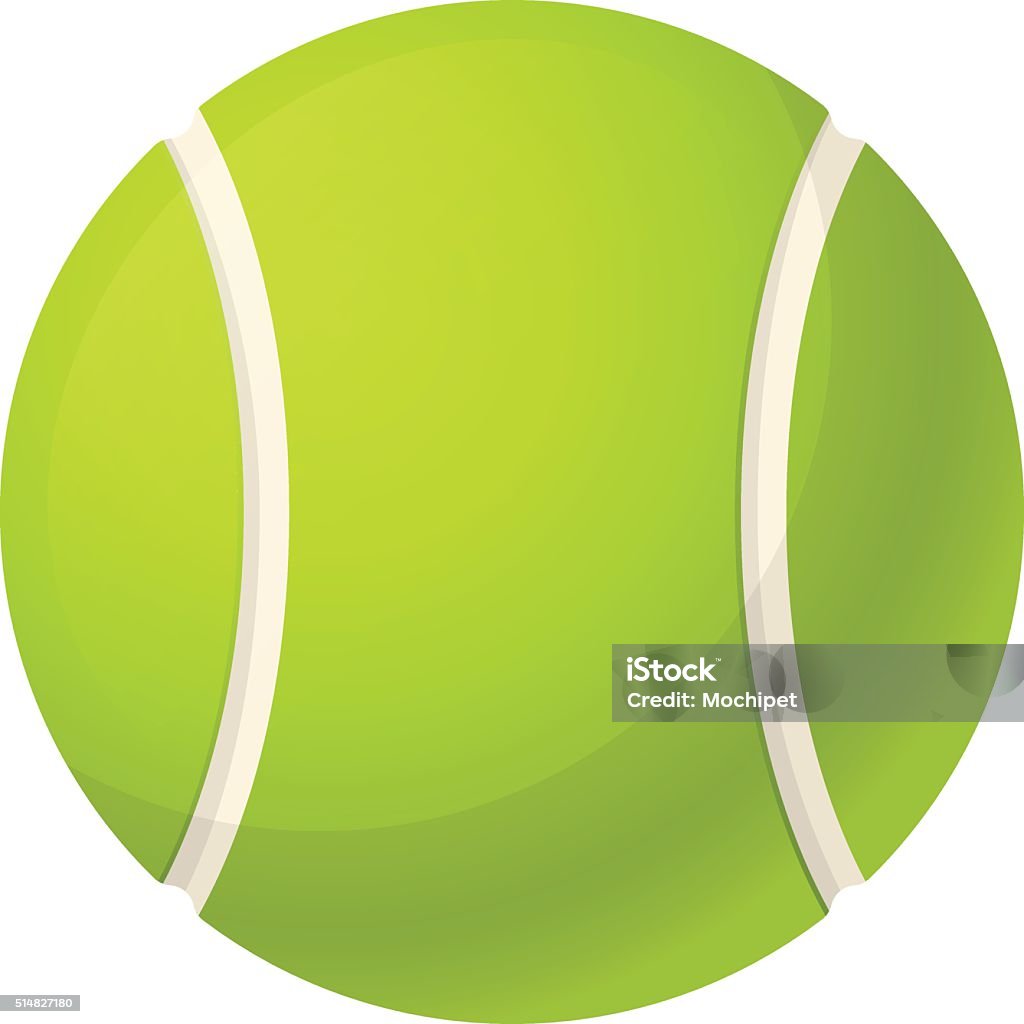 Yellow tennis ball Vector illustration. Felt tennis ball isolated on a white background Tennis Ball stock vector