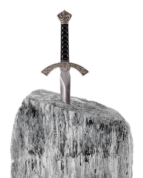 The Sword in the Stone This is the sword in the stone. arthurian legend stock pictures, royalty-free photos & images