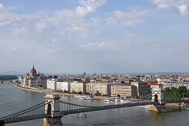 istock Chain bridge and Hungarian Parliament Budapest 514828675