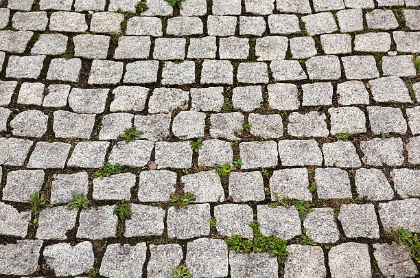 istock Vintage stone street road pavement texture 514828899
