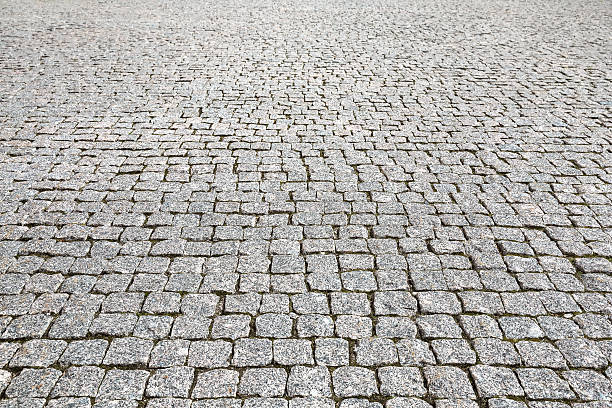 istock Vintage stone street road pavement texture 514829297