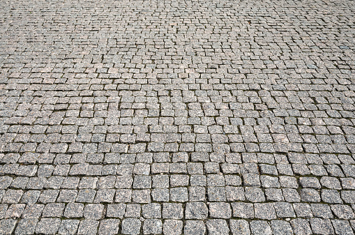 Vintage stone street road pavement texture