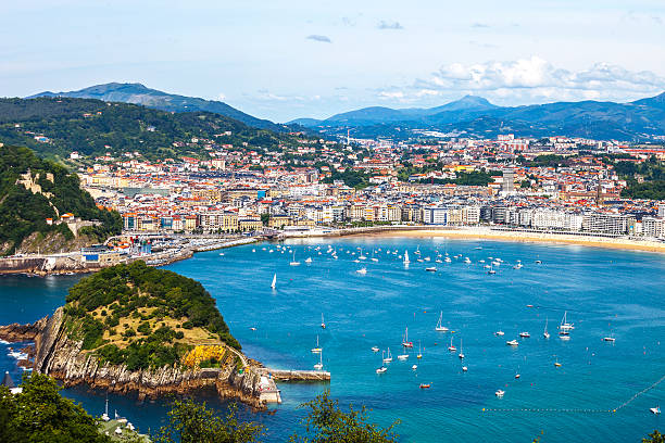 istock View to San Sebastian, Spain. 514829724
