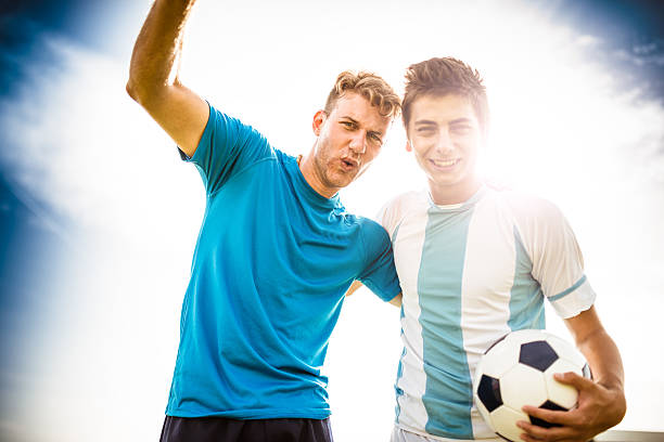 istock soccer player cheering after the winning 514831382