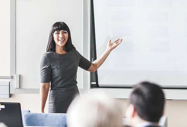 istock Businesswoman giving a presentation 514831906