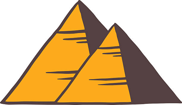 египет векторный рисунок пирамиды - egypt pyramid cairo camel stock illustrations