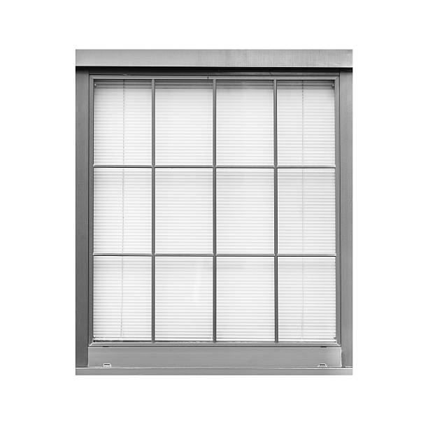 istock Old style metal window isolated on white background 514834438