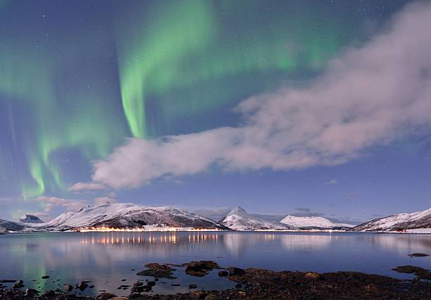 istock Aurora Borealis under Full Moon in Senja, Norway 514836758