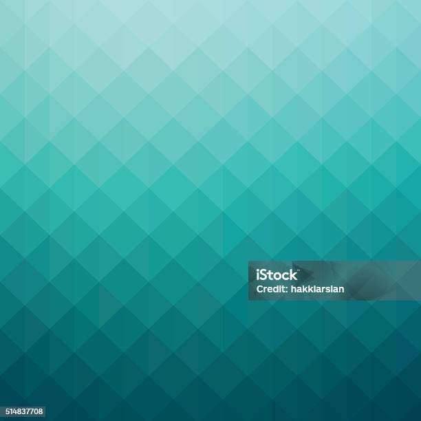 Abstract Turquoise Colored Gradient Art Geometric Background Stock Illustration - Download Image Now