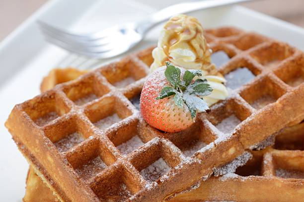 istock Crisp golden waffle 514838452