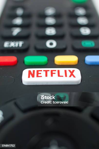 Smart Tv Remote Control With Netflix Button Stock Photo - Download Image Now - Netflix, Control, Illustration