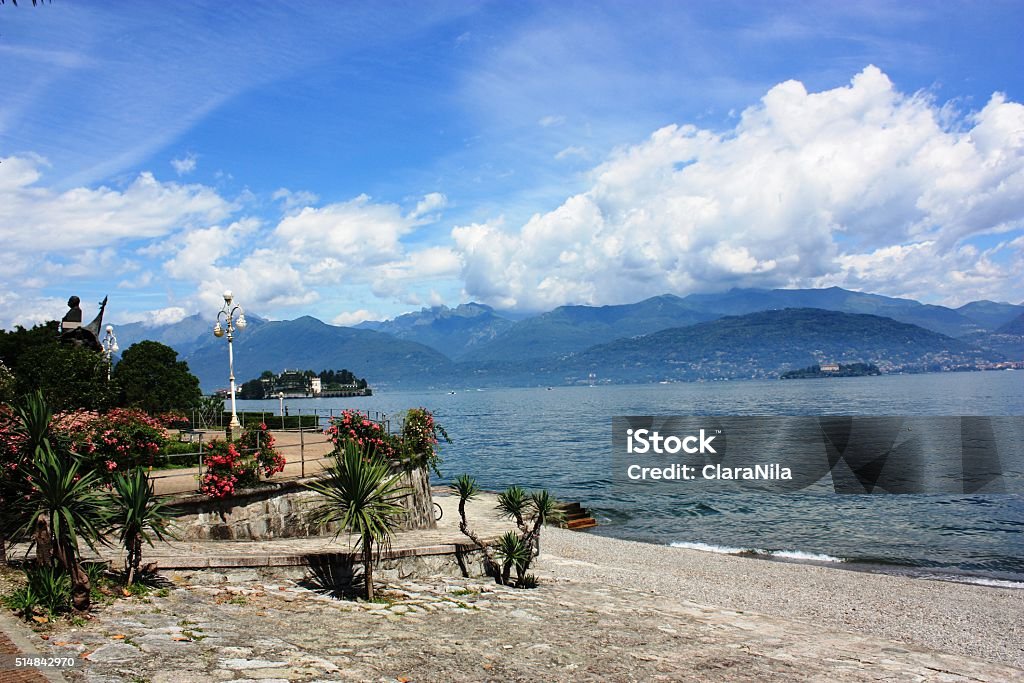 Waterfront Stresa in summer at Lake Maggiore, Piedmont Italy Blossom Stock Photo