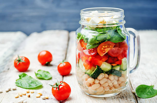 istock White beans cucumber tomato red pepper feta spinach salad 514843432