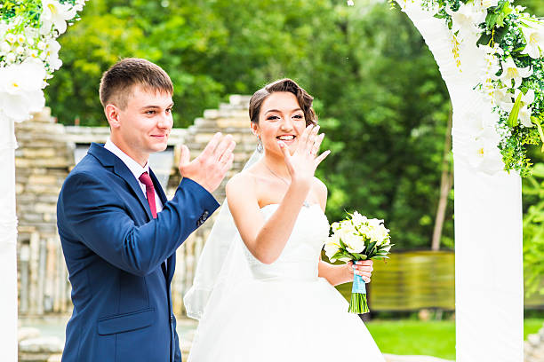 istock Couple Getting Married at an Outdoor Wedding Ceremony 514848050