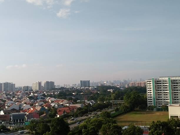 Ang Mo Kio High Rise Flat View towards Singapore town