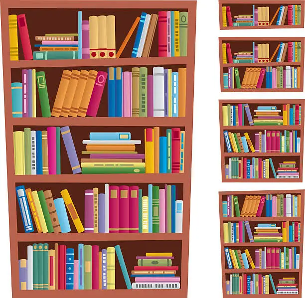 Vector illustration of Bookshelf