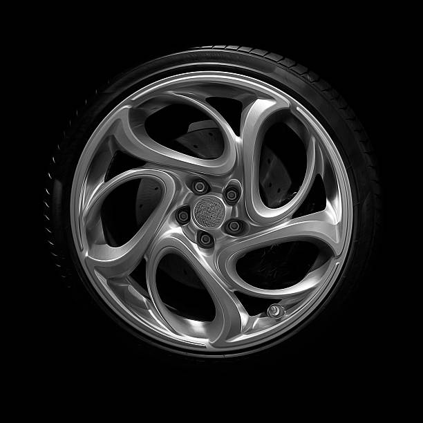 istock Car wheel with unreal design pattern of alloy rim 514853174