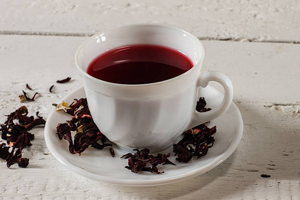 istock Cup of Karkadeh Red Tea with Dry Flowers 514853782