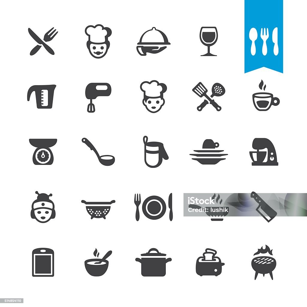 Chef Cooking vector icons Chef Cooking and Restaurant related icons BASE pack #51 Cooking stock vector