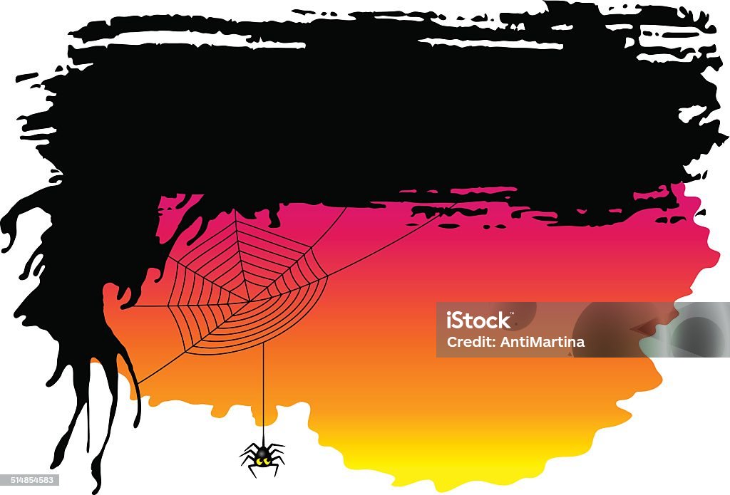 spooky halloween background with spider eps 10 vector illustration of a spooky halloween background with spider Backgrounds stock vector
