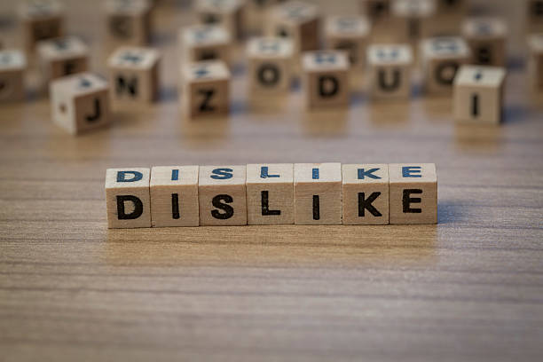 istock Dislike written in wooden cubes 514854800