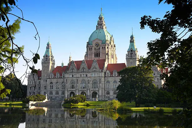New Town Hall building (Rathaus) in Hannover Germany