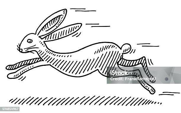 Fast Rabbit Drawing Stock Illustration - Download Image Now - Sketch, Animal, Easter