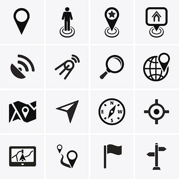 Location, Navigation and Map Icons Location, Navigation and Map Icons. Vector for web people distance stock illustrations