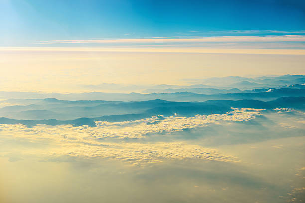 istock View from a plane to sunset on the sky 514855926