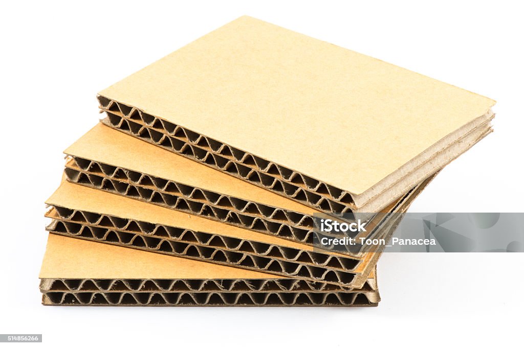 Aa Flutes Double Wall Corrugated Cardboard Sheets Isolated Stock Photo -  Download Image Now - iStock