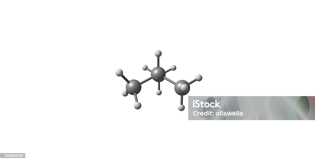 Isobutane molecular structure isolated on white Isobutane or methylpropane is a chemical compound with molecular formula C4H10 Aerosol Can Stock Photo