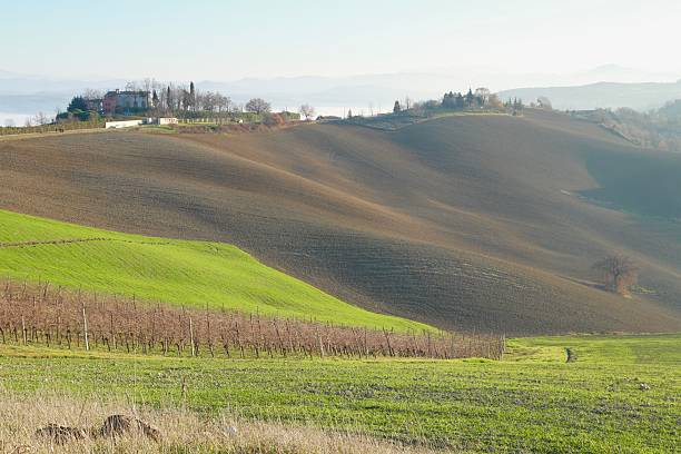 Landscape of Appennino Romagnolo Italy stock photo