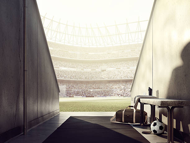 istock View to soccer stadium from players zone 514858029