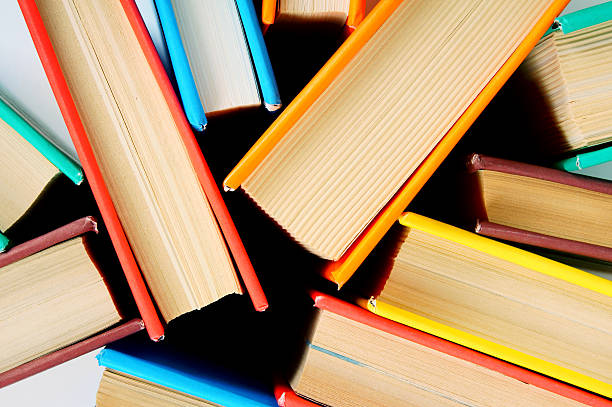 istock Multi-coloured books from above. Close up. 514858641