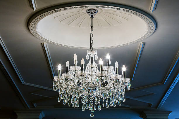 istock chandelier in classic room shining 514858771