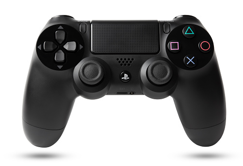 Istanbul, Turkei - March 17, 2014: DualShock 4 Wireless Controller for PlayStation 4