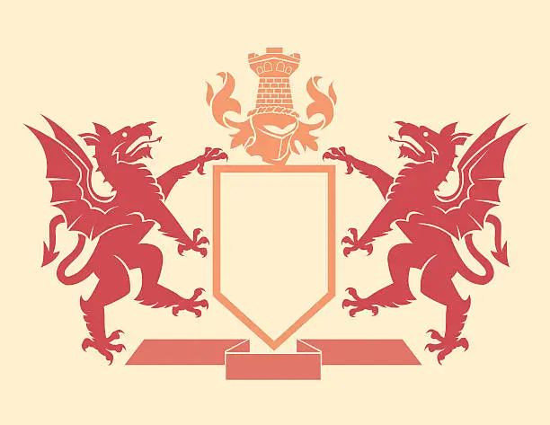 Vector illustration of Heraldry crest